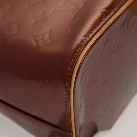 LOUIS VUITTON Monogram Vernis Houston Hand Bag Bronze M91122 LV Auth hk2663 - Picture 3 of 16